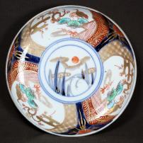 中皿│埼玉県熊谷市のの骨董品専門店「雑貨とちや」｜印判皿・染付皿を