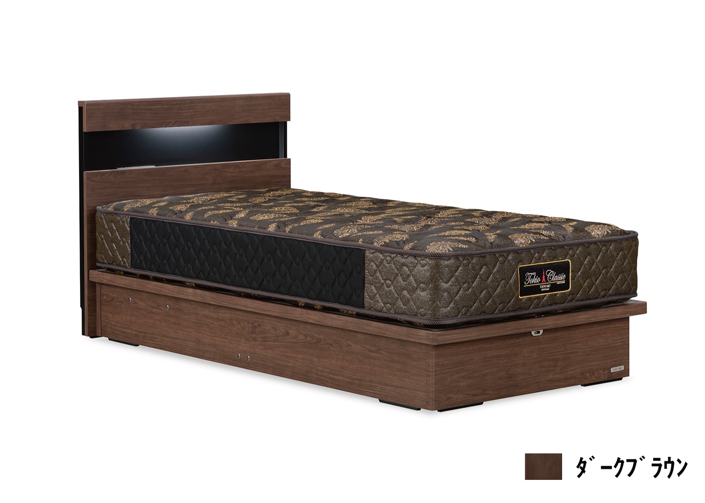 セミダブル 茶色のセミダブルベッド bed 東京23区全域送料無料 - 東京