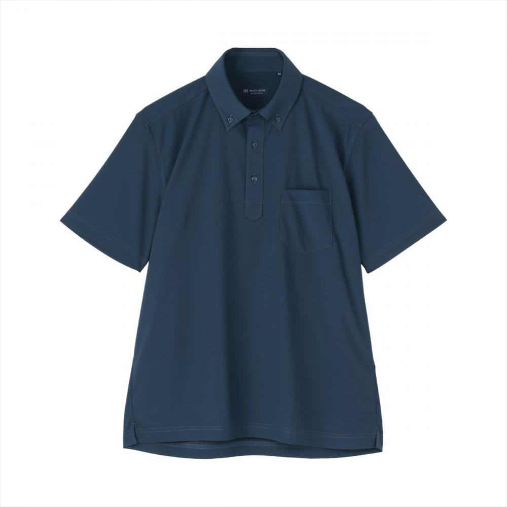ビズポロ ポロシャツ コンフォートドライ 半袖 メンズ(S ネイビー