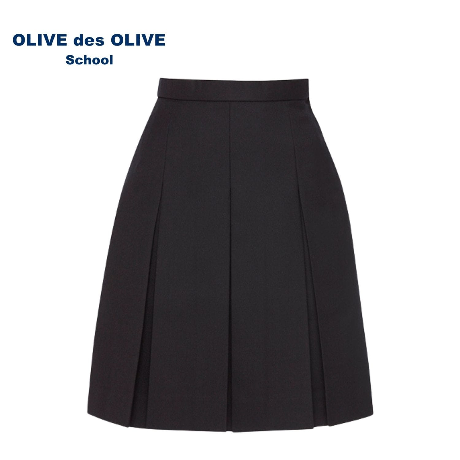 ボックスひだ無地スカート 濃紺｜OLIVEdesOLIVESchool公式通販サイト