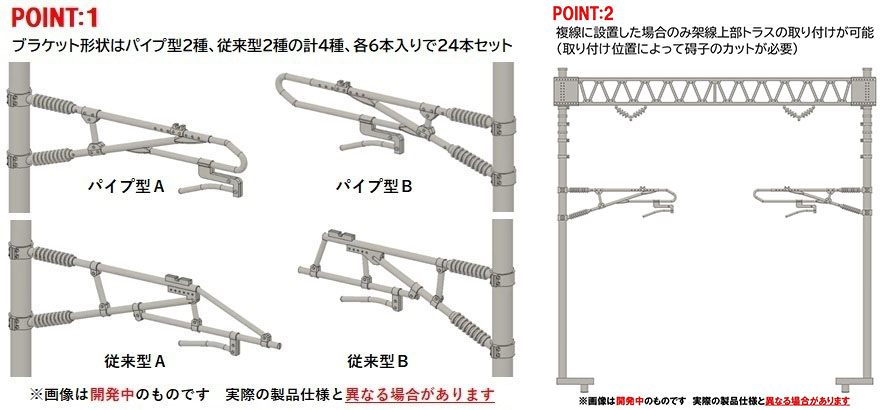 単線架線柱・新幹線型（24本セット） ｜製品情報｜製品検索｜鉄道模型