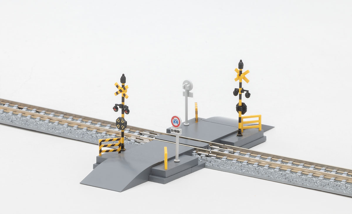 Oゲージナロー(軌間16.5mm、1/45)03踏切のある風景アクリルケース付 O