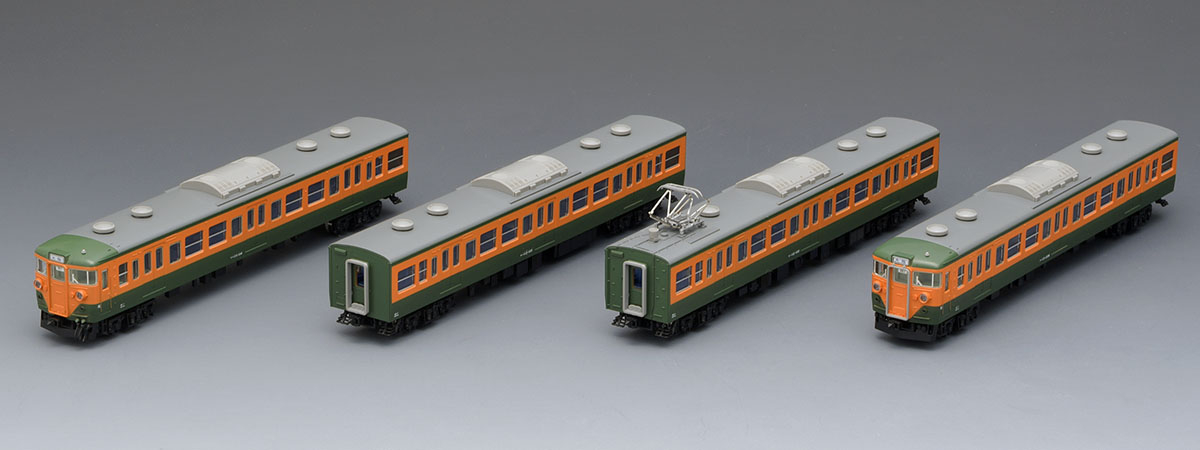 国鉄 113-0系近郊電車(冷改車・湘南色・関西仕様)増結セットA ｜製品