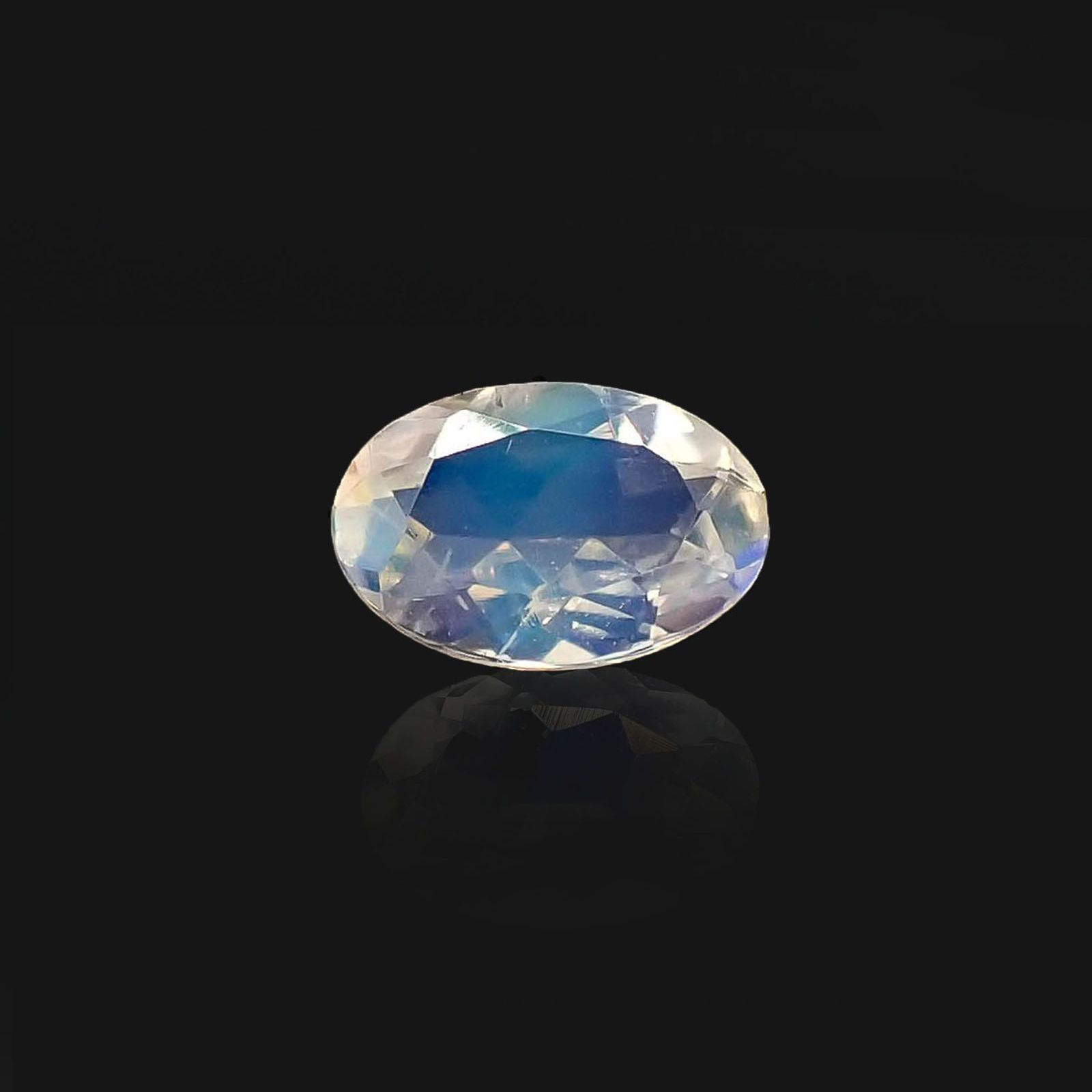 インド　ビハール産レインボームーンストーン　 シルバー925 35㎜×17㎜ ランダムセレクト1個販売> レインボームーンストーン オーバルカット