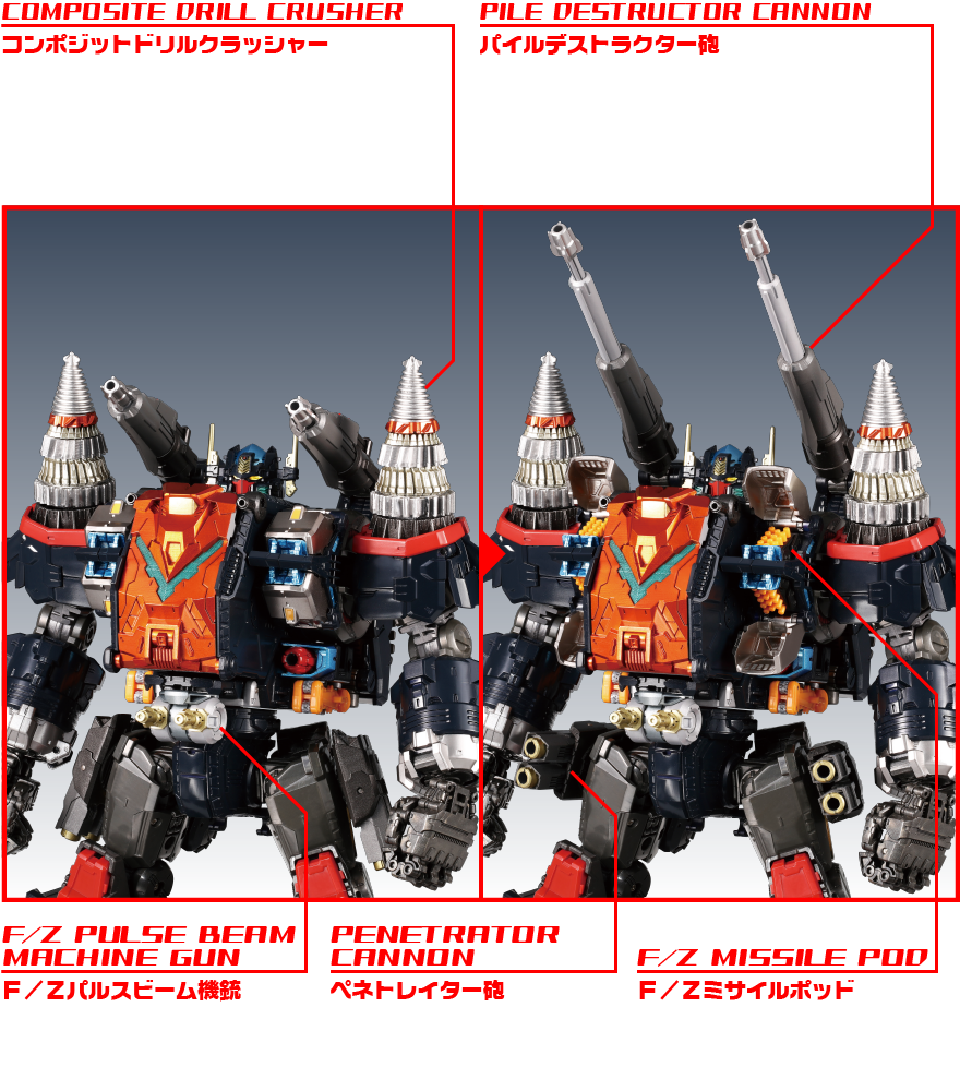 ダイアクロン　ビッグパワードGVセット DA-80 ビッグパワードGV<ヴァースキャリバー>｜プロダクト