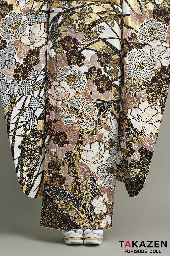 振袖 銀刺繍 銀彩 金彩 蝶 紋意匠 ガード加工済 S200 振袖 銀刺繍 銀彩