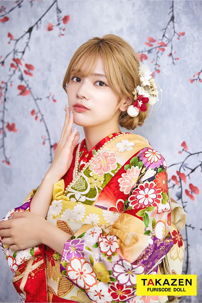 格安正統派古典 緑/赤 受賞柄 牡丹柄 はんなり 上品 おしとやか 高級