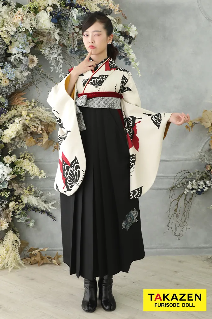 taka 簡単着付け袴110cm 髪飾り2個 ブーツ TAKA様特別セット専用 taka