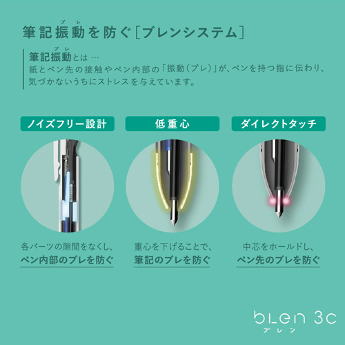 たのめーる】ゼブラ 3色エマルジョンボールペン ブレン3C 0.5mm (軸色