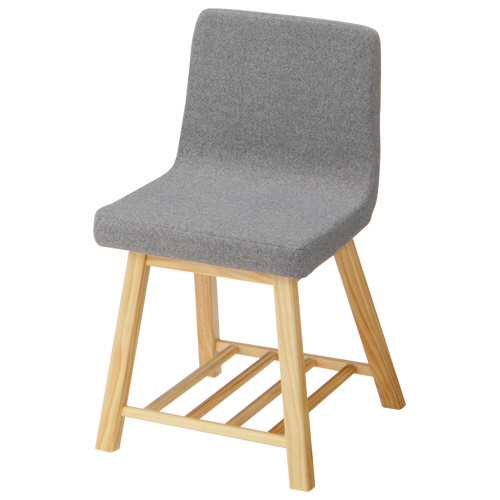 たのめーる】アスト カフェワークスチェア 座:グレー 脚:オーク 1脚の通販