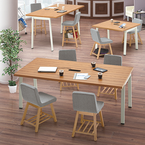 たのめーる】アスト カフェワークスチェア 座:グレー 脚:オーク 1脚の通販