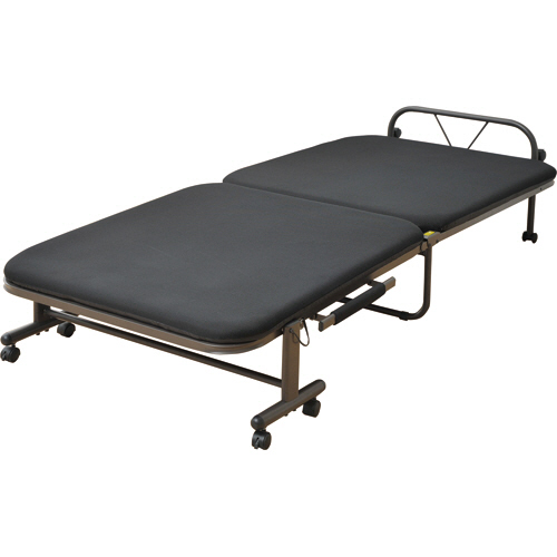 たのめーる】YAMAZEN 折りたたみベッド ブラック/ダークブラウン BB-7S