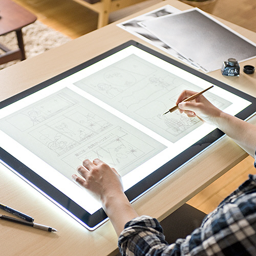 たのめーる】サンワダイレクト LEDトレース台 薄型タイプ A2 無段階調