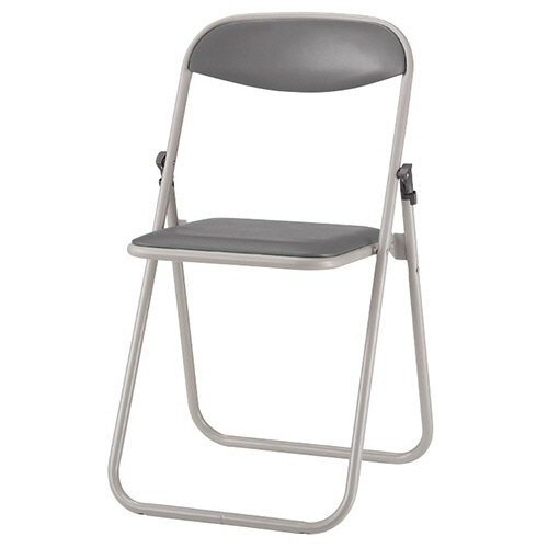 たのめーる】ライオン事務器 折りたたみイス グレー No.221P 1脚の通販