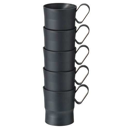 たのめーる】ストリックスデザイン カップホルダー ブラック 1パック(5