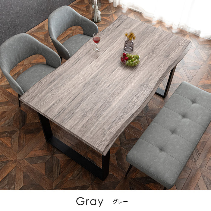 幅140］ヴィンテージモダン ダイニングテーブル4点セット ベンチ