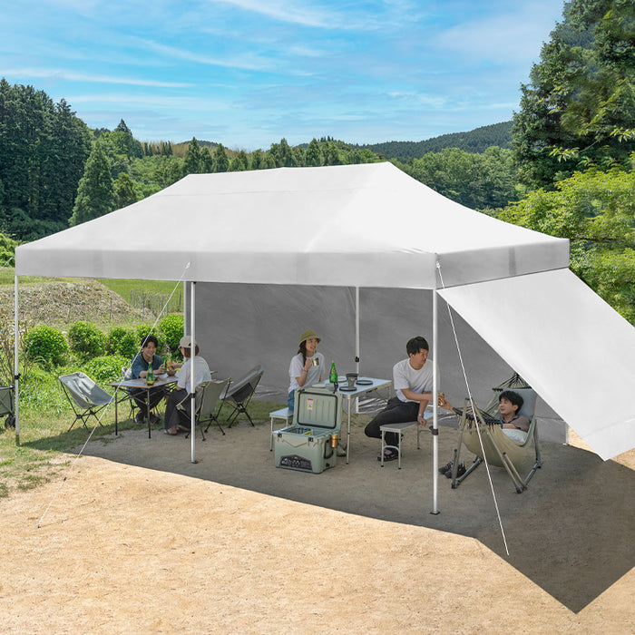 3×6m］サイドシート3枚付 ワンタッチ タープテント 大型 2段階調節