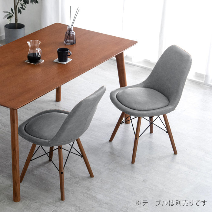 単脚］ イームズチェア クッション付 ダイニングチェア ソフトレザー