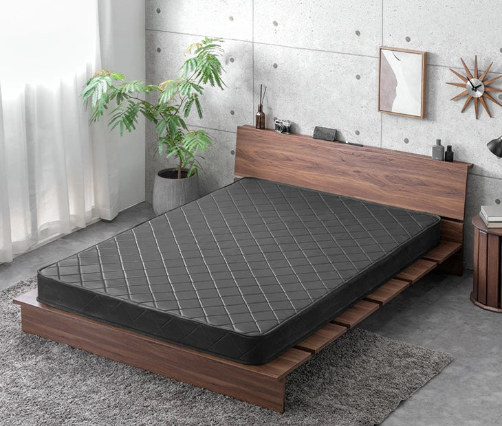 シングル］マットレス ボンネルコイル 厚み14cm 薄型 硬め ベッド