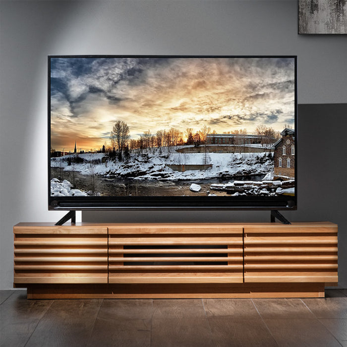 幅120cm アルダー無垢 国産 完成品 テレビ台 ロータイプ *ダリア-TG