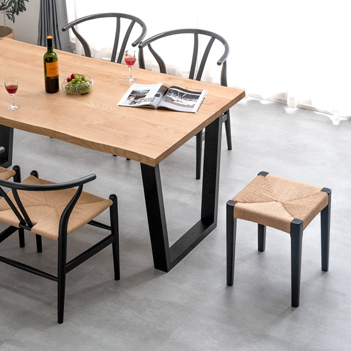 単脚］天然木アッシュ ダイニングチェア スツール 完成品 ペーパー