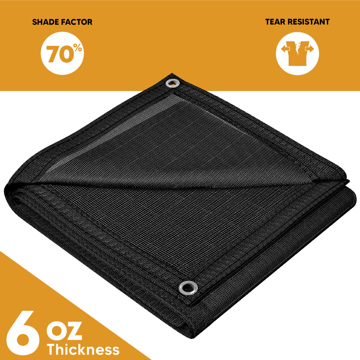 Black Mesh Tarp 8' x 10' | TarpsPlus
