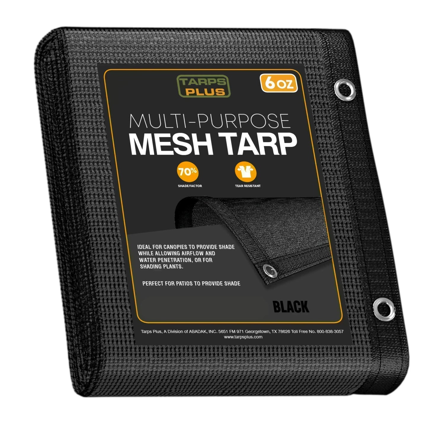 Black Mesh Tarp 8' x 10' | TarpsPlus