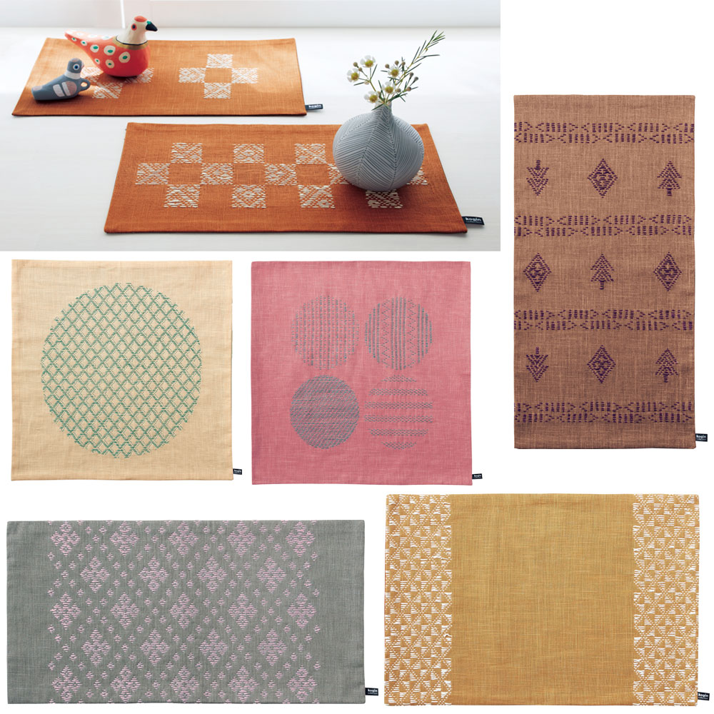 毎月お届け】山端家昌・こぎん模様の刺し子クロス 手づくりキット（A