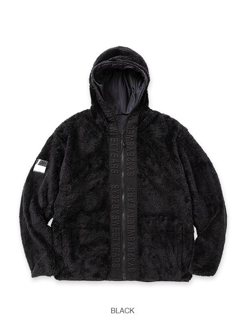 SY32 by SWEET YEARS - BOA FLEECE JACKETパーカーブルゾン BLACK