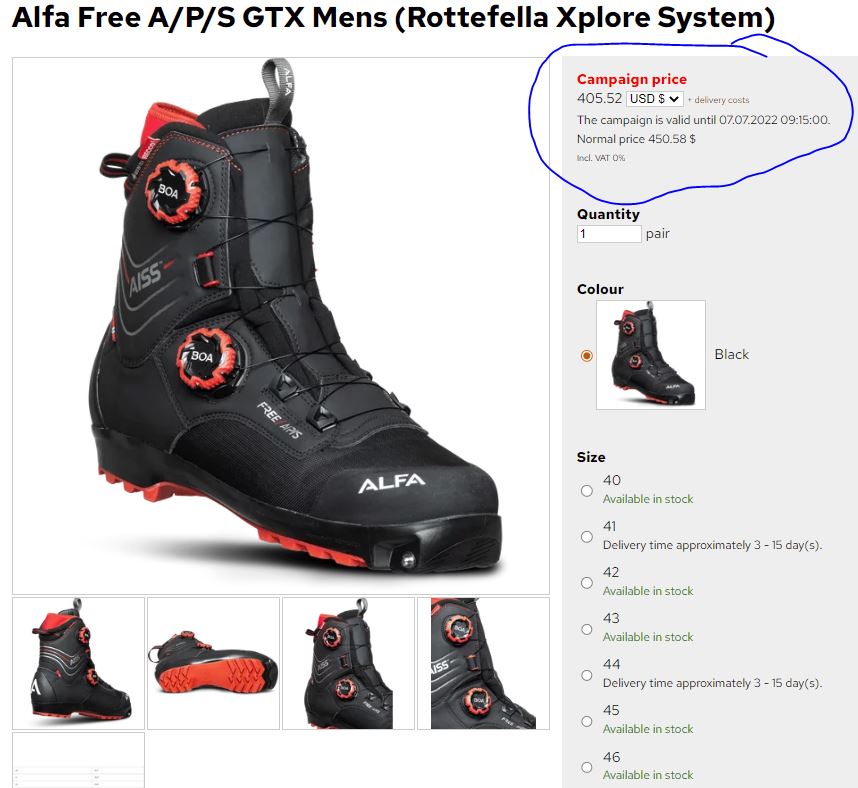Alfa FREE A/P/S GTX XPLORE Boot Review 2022 - Page 8 - Telemark