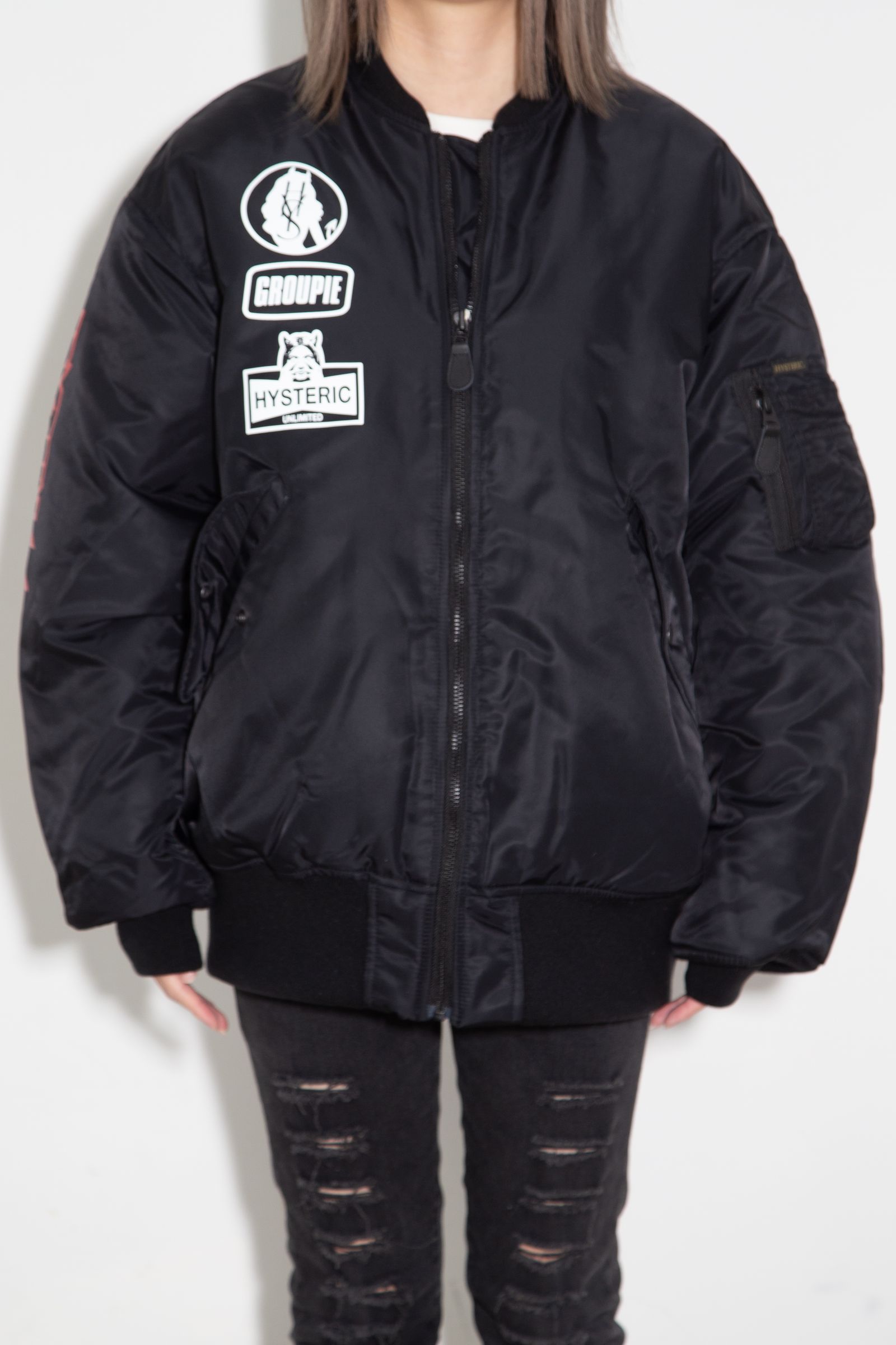 HYSTERIC GLAMOUR - [ラスト1点] DEVILS RACING MA-1 / ブラック | Tempt