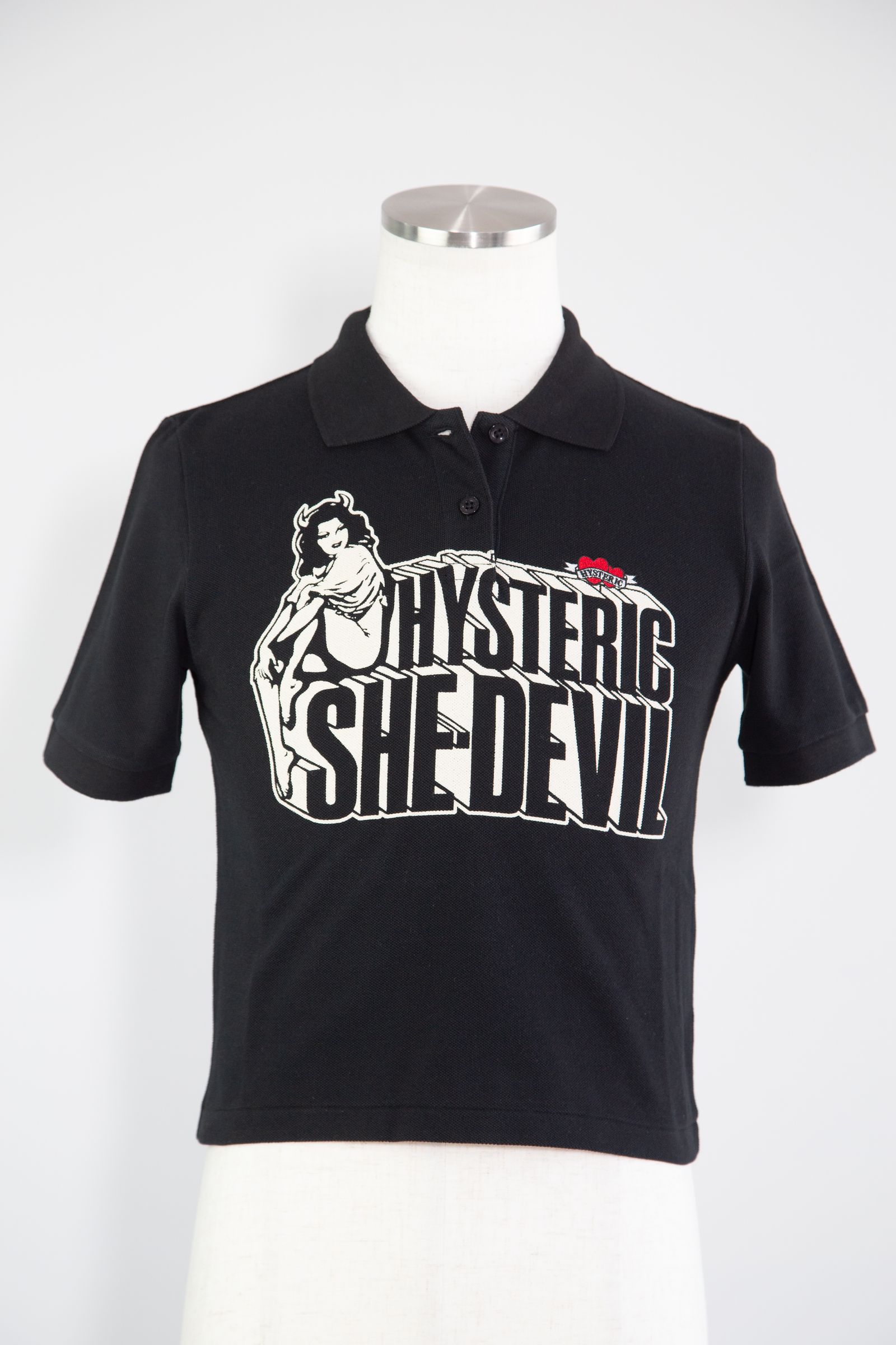 HYSTERIC GLAMOUR - SHE DEVIL ポロシャツ / ブラック | Tempt
