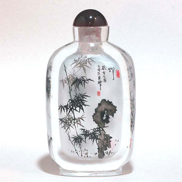 内絵鼻煙壺No10／竹 - 横浜中華街天宝堂本店