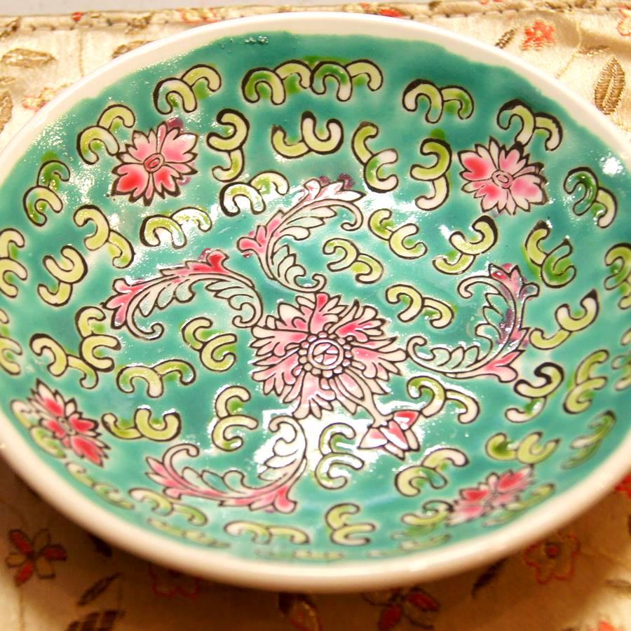 中国 民国時代の花柄 飯碗 中国 民国時代の花柄 飯碗 中国 民国時代の
