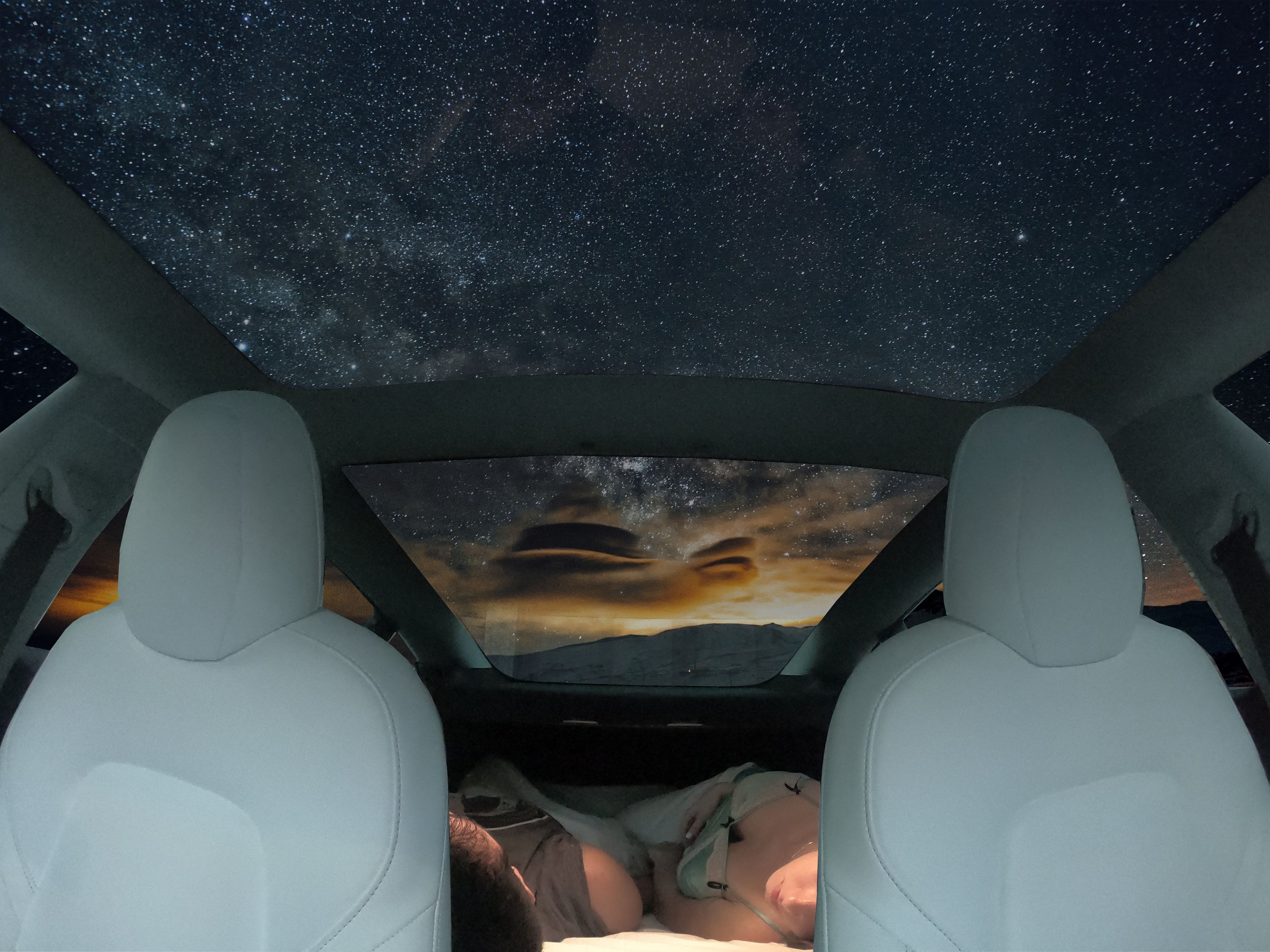 TESMAT | Car Camping Mattress and Privacy Screen for Tesla Model 3