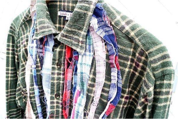 rebuild by needles（リビルドバイニードルス）のリボンネルシャツが