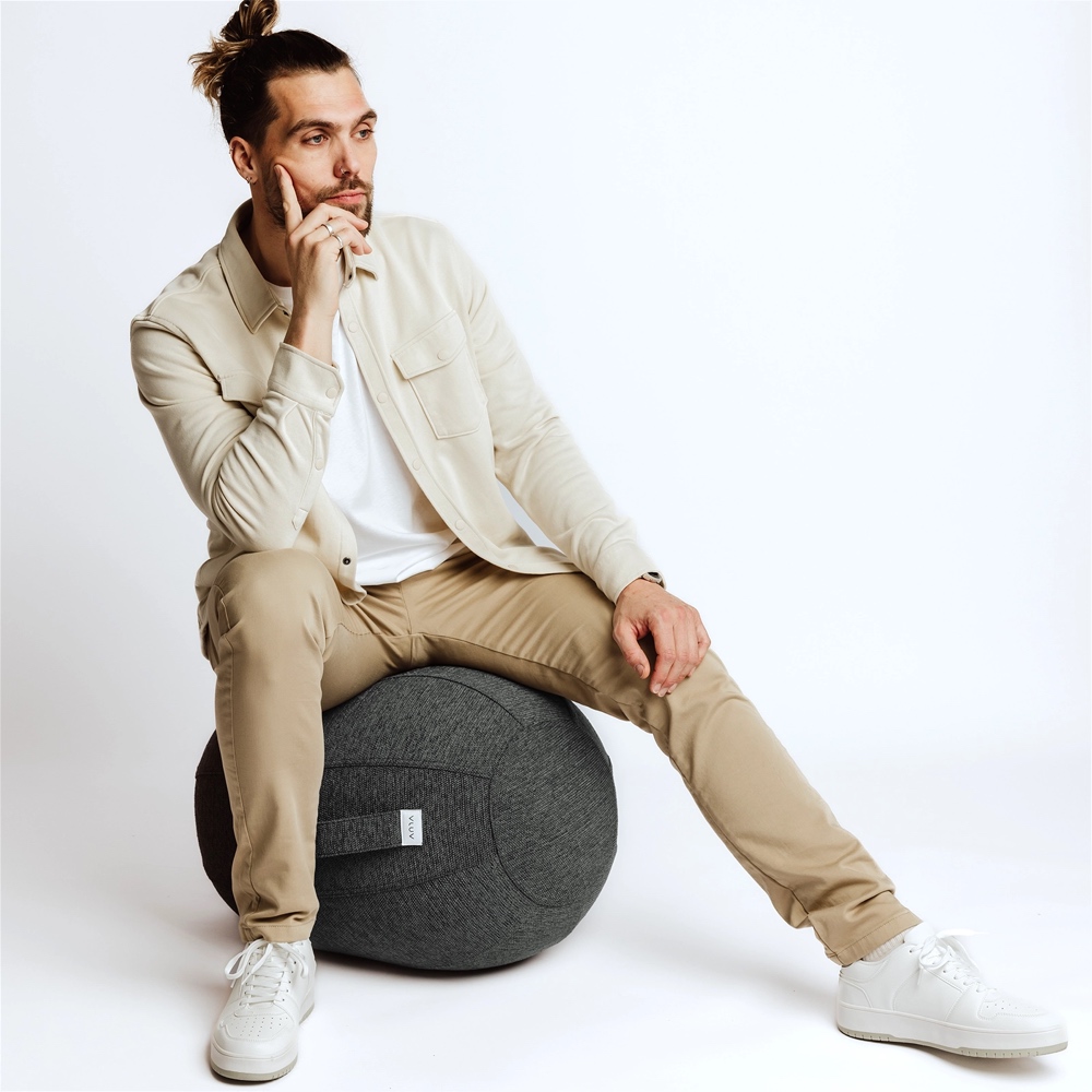 Vluv Kapsul sitting ball Stov Anthracite - The Cushion Shop