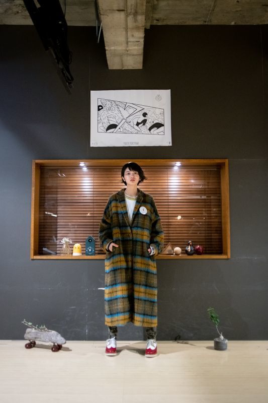 STOF (ストフ） バグチェックシャギーコート MUSTARD - The Galaxy