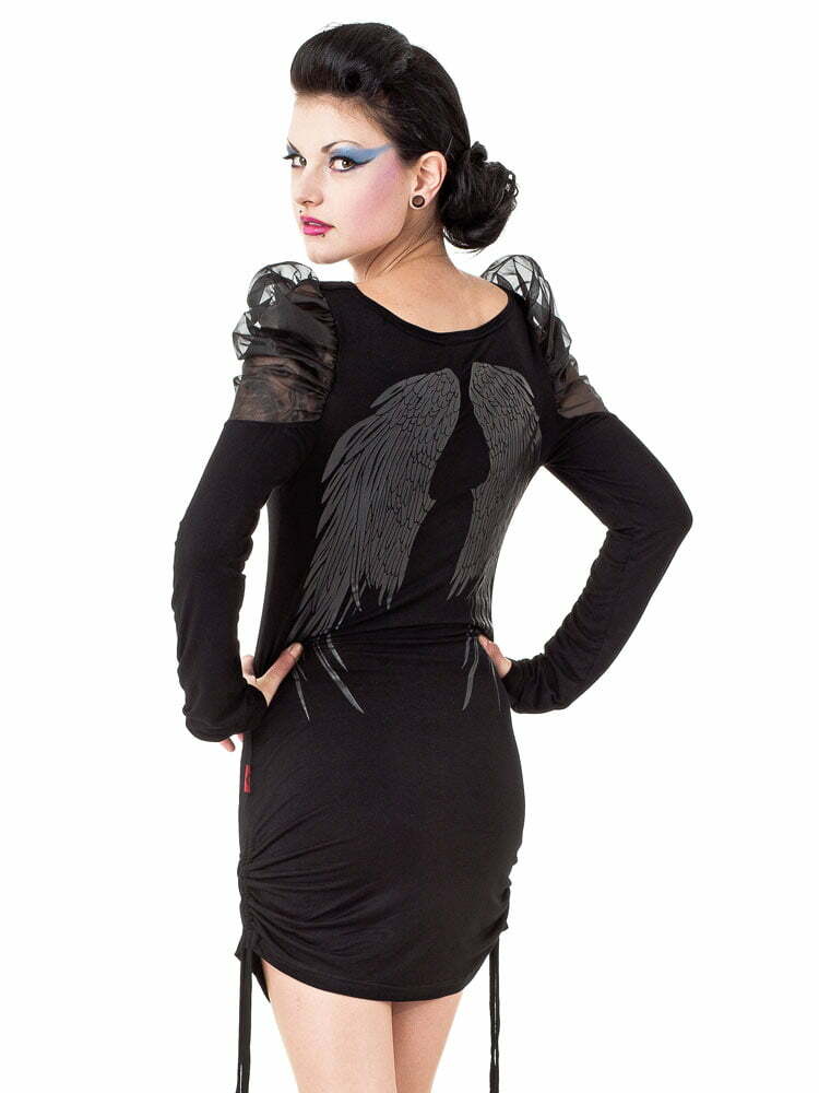 Queen of Darkness mini dress angel wings