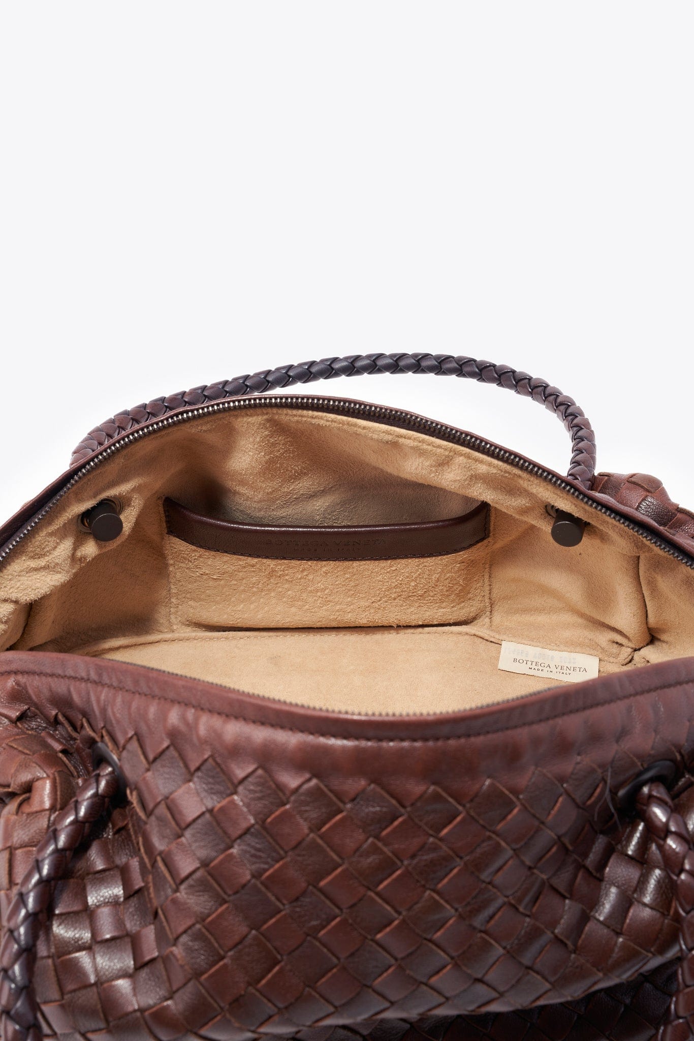 Bottega Veneta Brown Intrecciato Leather Shoulder Bag – The Hosta