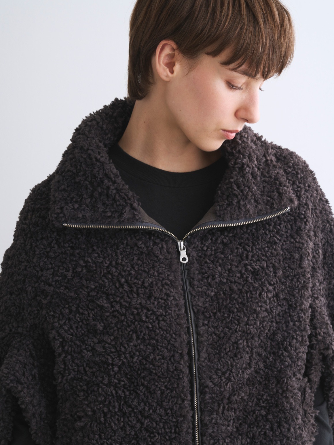 Everly】Poodle boa cape｜スリードッツ オフィシャルオンラインショップ