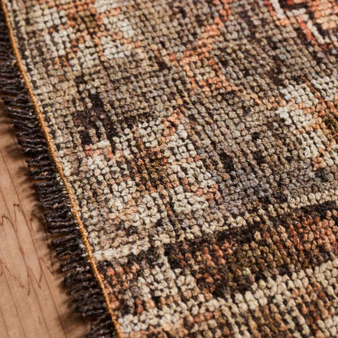 ヴィンテージラグ | トルコ・ドアサイズ No.06 | 茶色 | 102×51 – tiflo