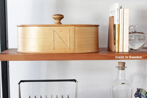 北欧ビンテージ ボックス 曲木の箱 蓋付き(大きめ)/ スウェーデン