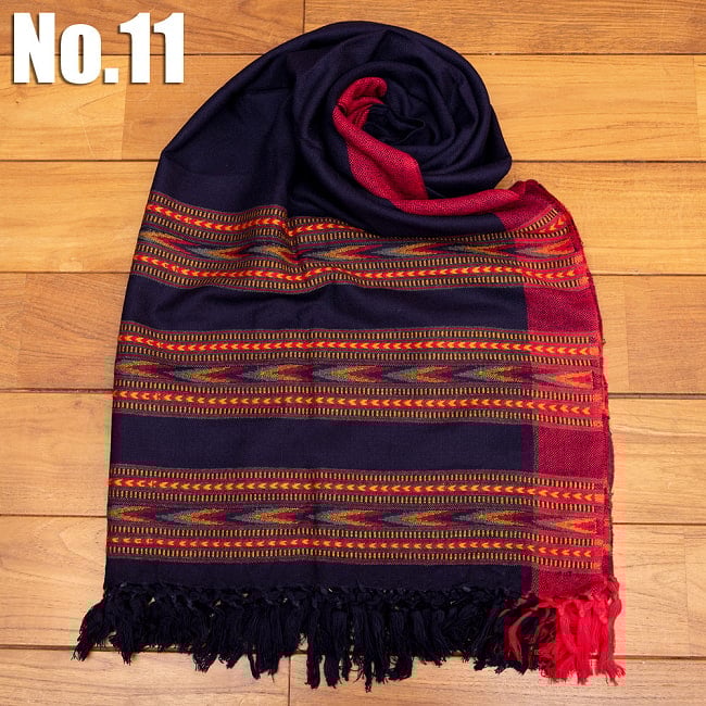 224cm×96cm〕ヒマラヤ山麓のクル地方伝統の大判ショール ストール の