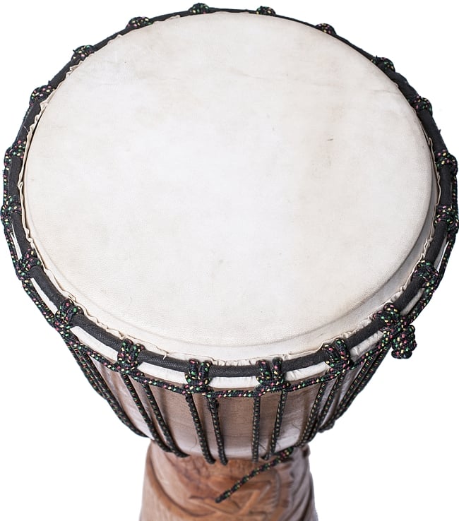 特大ジャンベ アフリカ民芸楽器 龍彫刻 木彫り 特大ジャンベ アフリカ