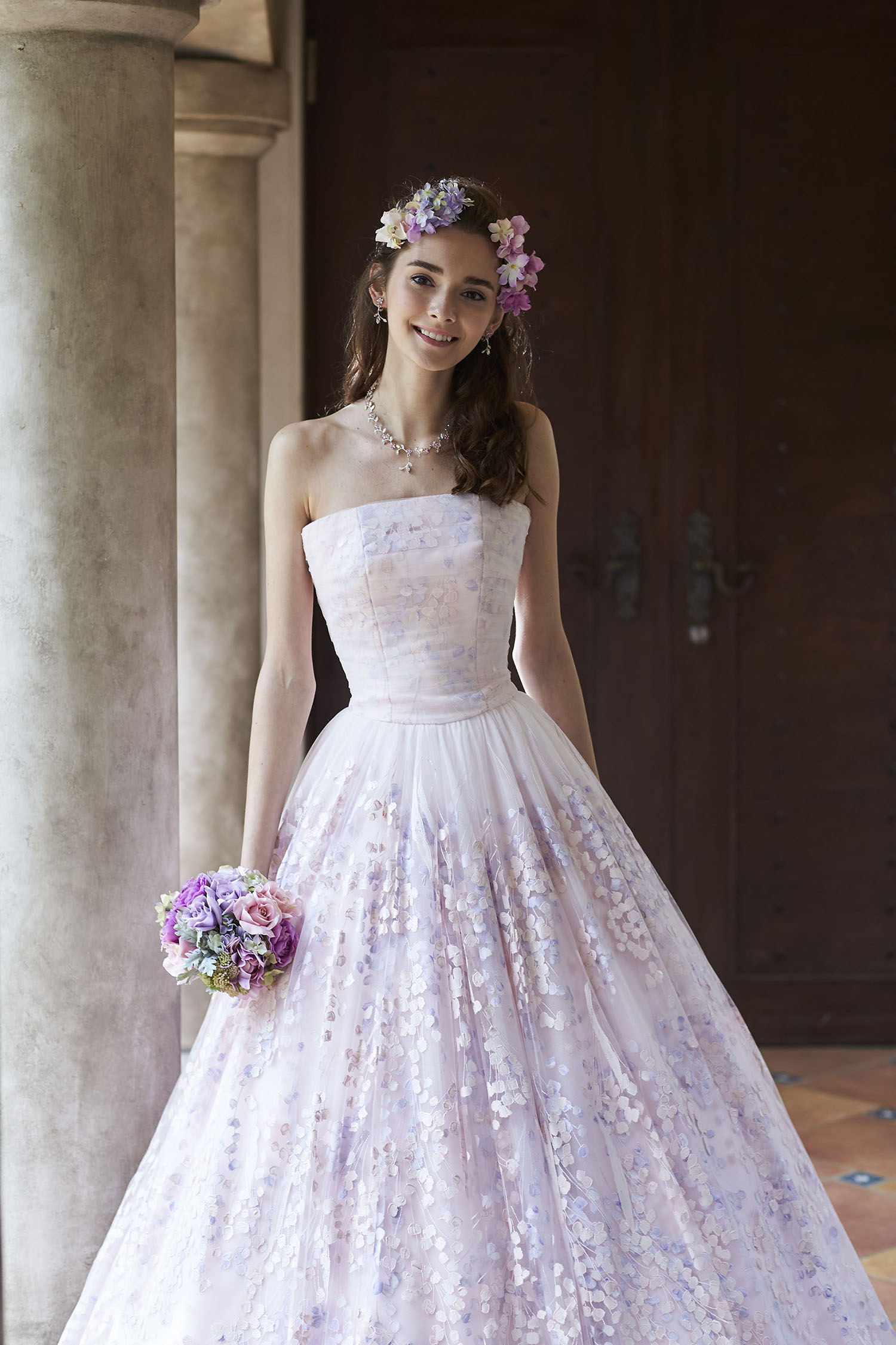 ベビーピンクに恋をする幸せ純度100％の カラードレス【トゥー・レ