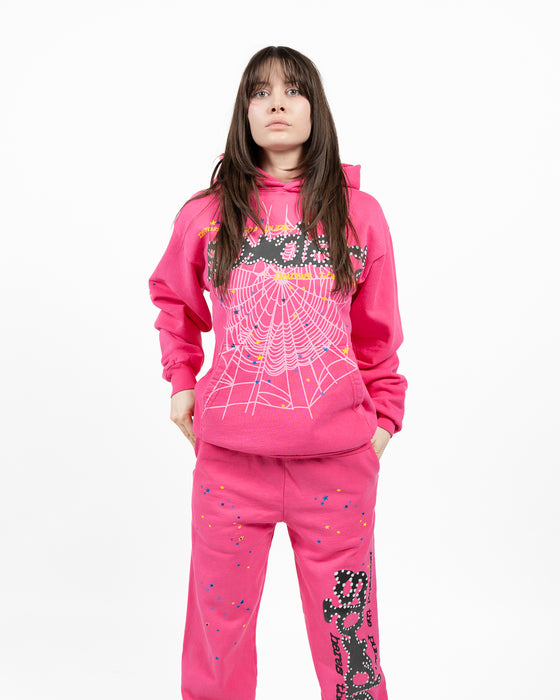 Sp5der P*NK V2 Hoodie Pink - True to Sole
