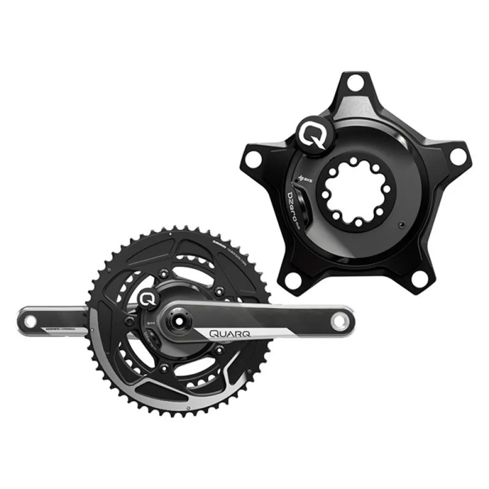 Quarq DZero 110 DUB Carbon パワーメーター付きクランクセット, 黒