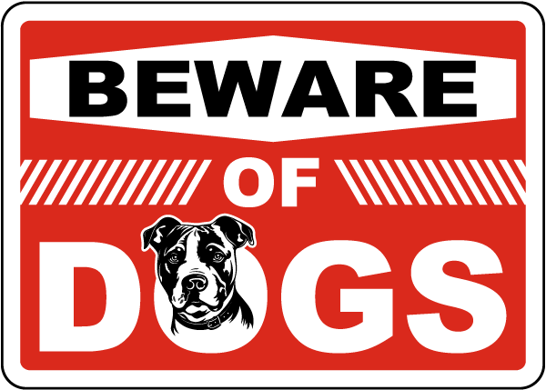犬に注意の彫刻サイン看板 Beware of dog 3D sign 犬に注意の彫刻