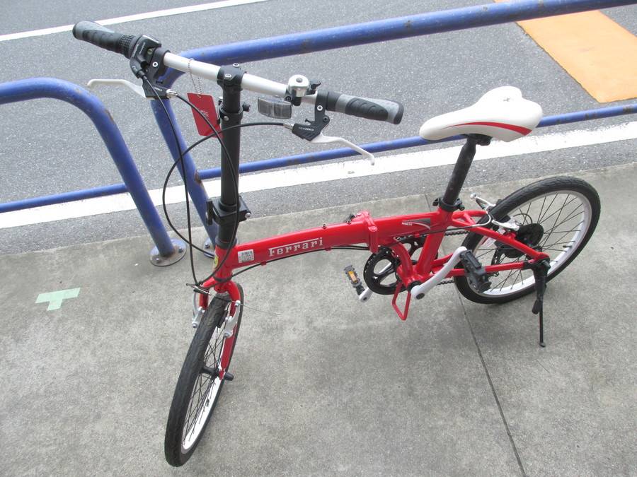 おゆみ野店】これぞフェラーリレッド♪折りたたみ自転車入荷しました